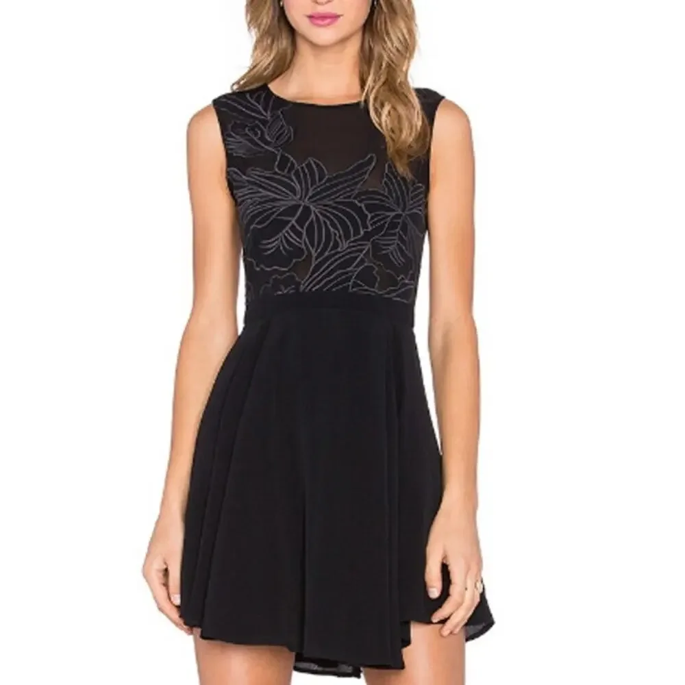 🥶 Lovers and Friends Black Wildfire Mini Dress Size Small - Picture 1 of 10